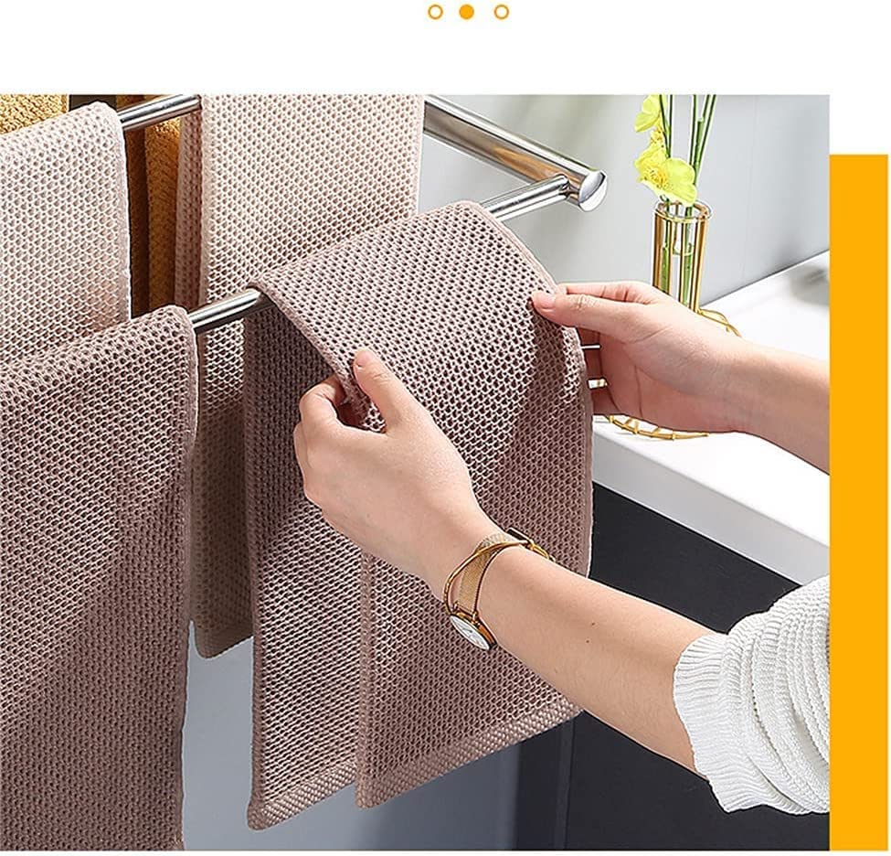 Porte-serviettes mural acier inoxydable 3 niveaux 50 cm