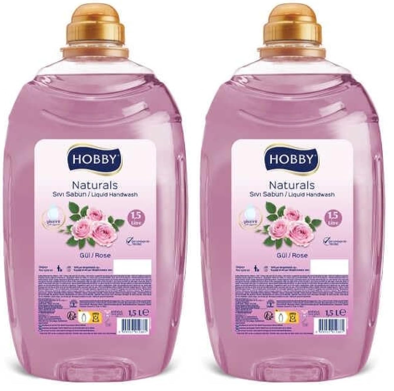 Hobby Sıvı Sabun Naturel Gül 1500 Ml (2 paketi)