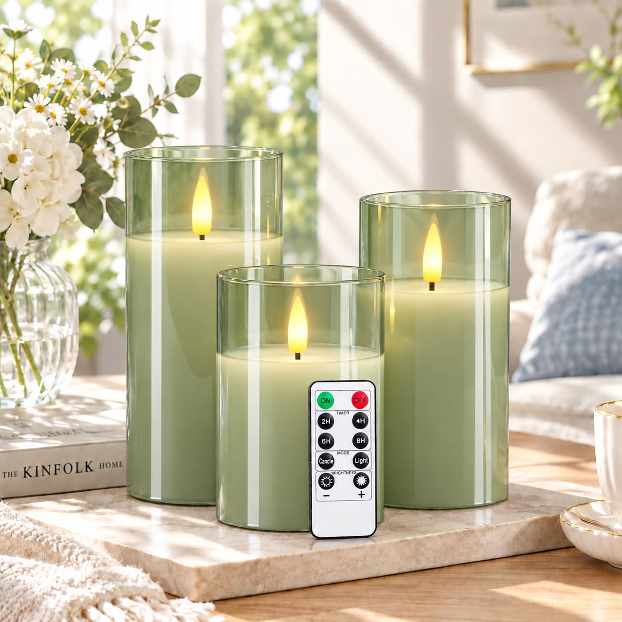 Photo 1 of 5plots Flameless LED Candles with Remote, Set of 3