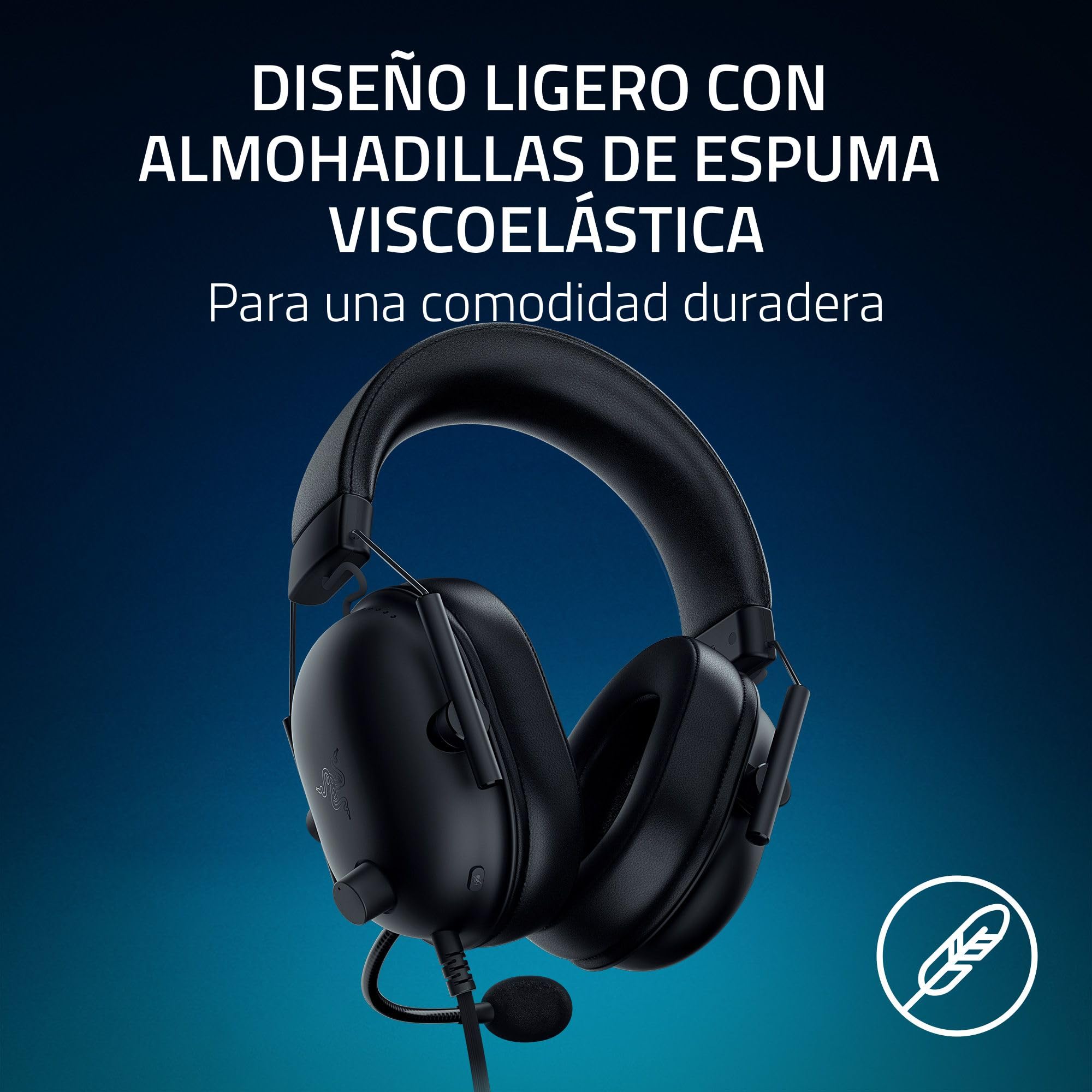 Razer Blackshark V2 X (PlayStation) - Auriculares con Cable para Consola PlayStation (PS5) (240g, Micrófono cardioide, Diafragmas de 50mm, Cancelación pasiva del Ruido, Conector de 3,5 mm, PC) Negro