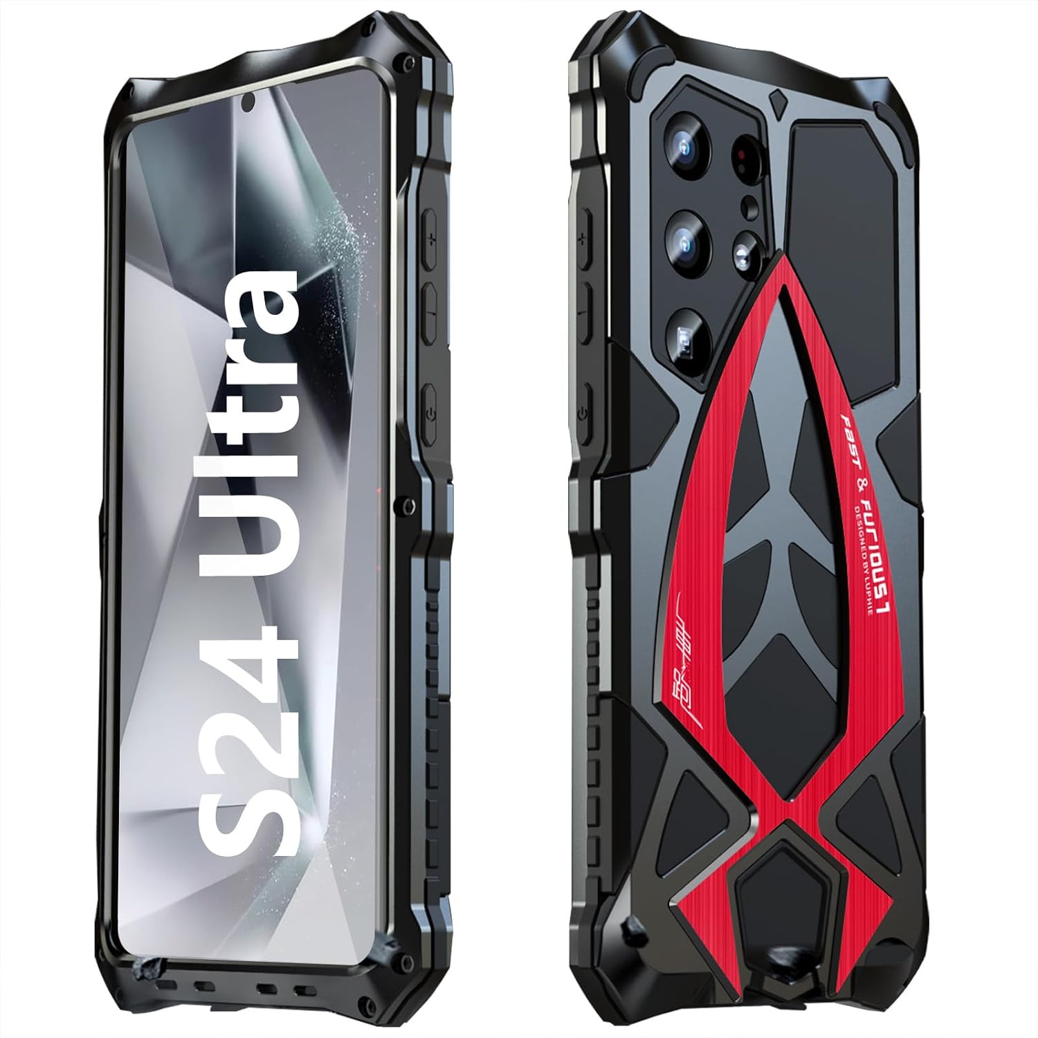 AFENGBOX für Samsung Galaxy S24 Ultra Hülle,360 Grad Ganzkörper Panzerhülle für Samsung S24