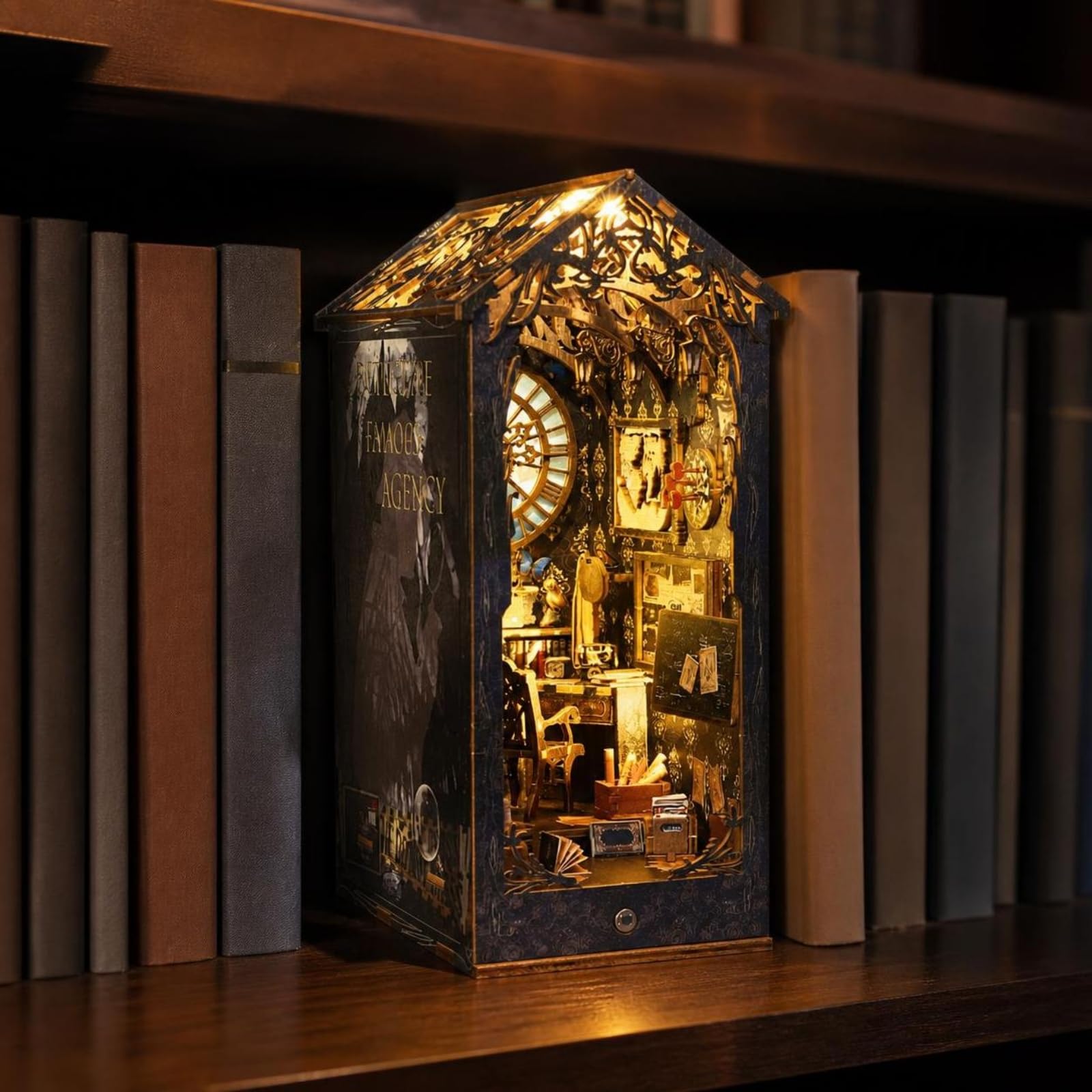 Recoin Lecture Miniature Maqute 3D en | Kit recoin Lecture, à Aembler, Serre-Livres Décoratif, pr Bureau, Adultes