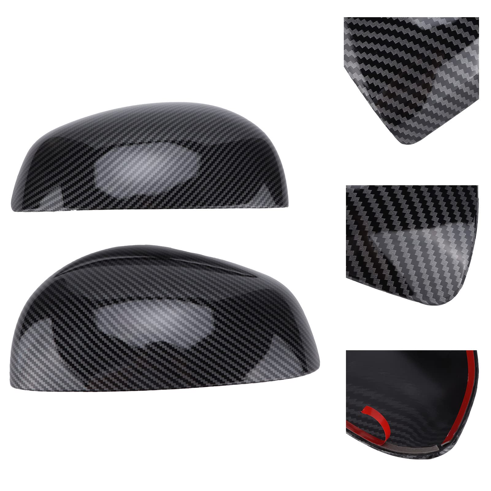 Coppia Specchietti Retrovisori Laterali, Cappucci per Specchietti Retrovisori Attaccati Sull'alloggiamento Protettivo Sostituzione per Smart Fortwo Forfour 453 2015‑2021 (stile