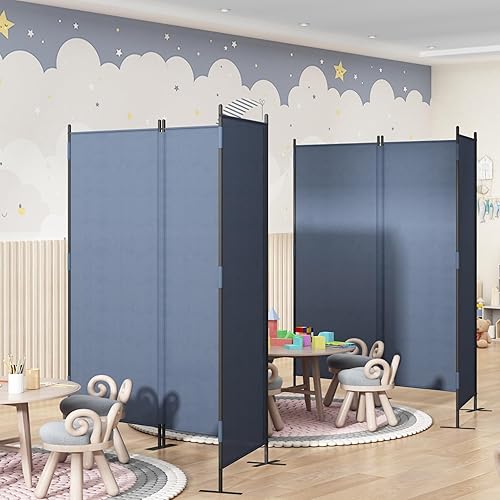 Miniatura 2 de JAXPETY Divisor de habitación plegable de 3 paneles, pantalla de privacidad, divisor de pared portátil, división independiente para el hogar,
