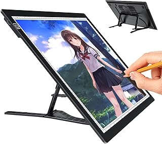 A3 Light Board with Built in Stand, Tracing LED Light Pad, Adjustable Artcraft LED Trace Light Pad for Tattoo Drawing, Diamond Painting, Weeding Vinyl, 16"x12" Light Box Tracer