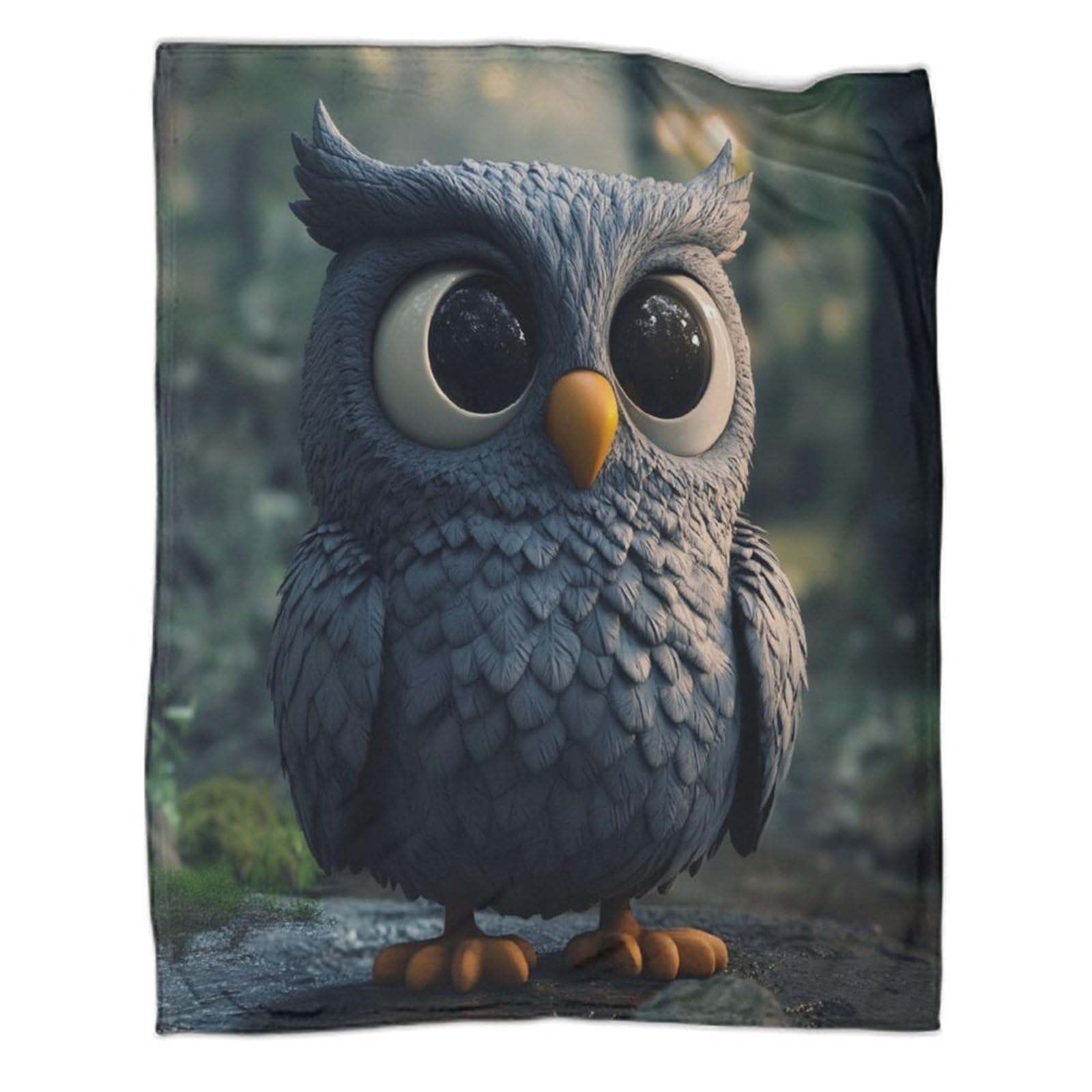 Couverture chouette imprimee 3D le cadeau ideal pour anniversaire et Noel
