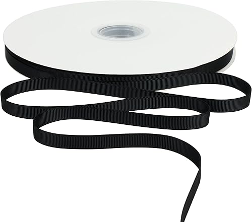 Miniatura 13 de Cinta de grogrén de musgo de 3/8 pulgadas a granel de 100 yardas, rollo de cinta fina verde oscuro para manualidades, cinta de tela sólida