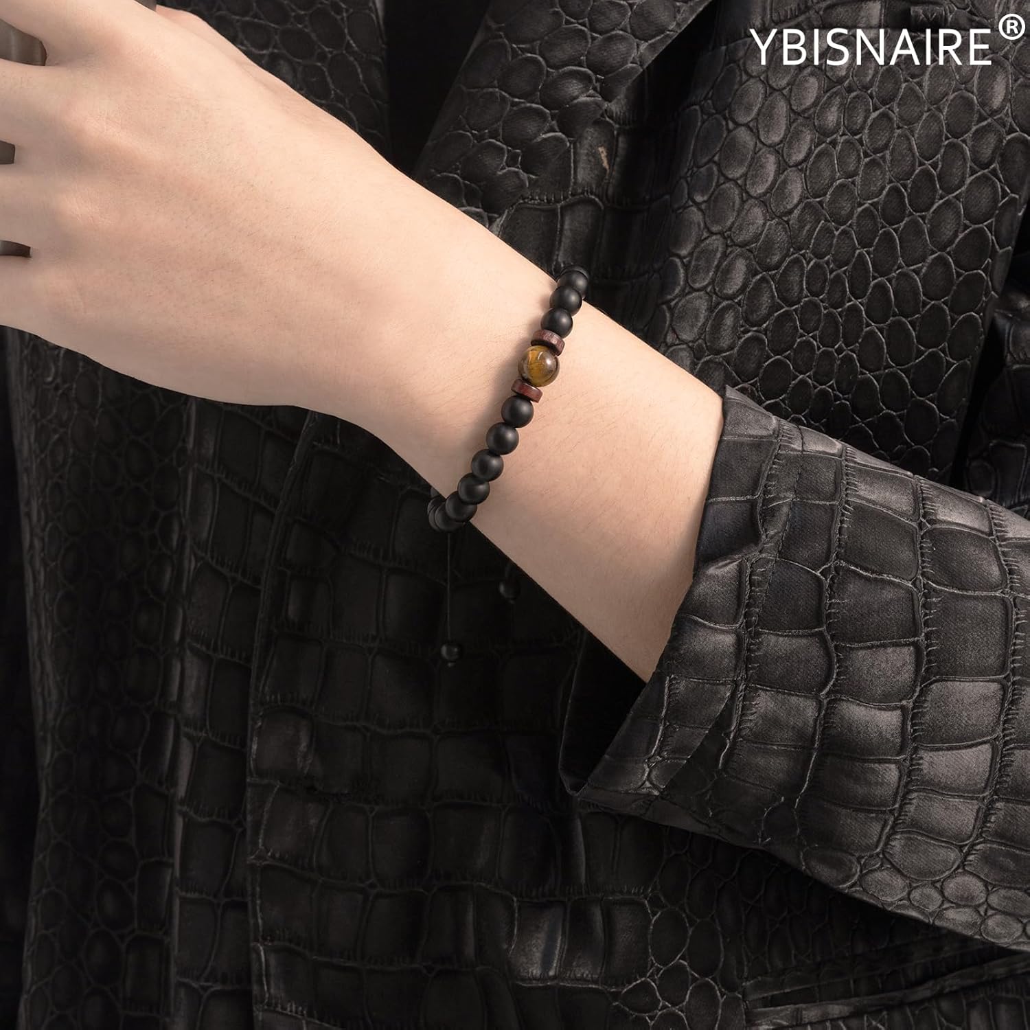 Gifts for Mens Boy Dad Husband Brother Boyfriend Son Uncle Nephew Grandson Grandpa Son in Law Stepdad New Dad, Tiger Eye Beaded Bracelet Gifts for Birthday Fathers Day Graduation Christmas Presents - Image 4