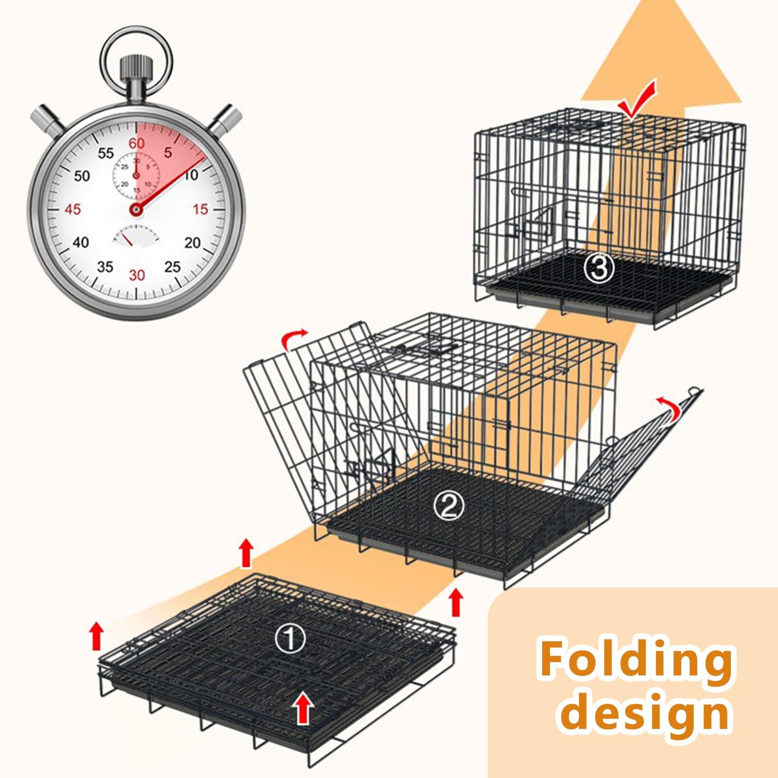 Gabbia per Gatti Interno Grande Spazio Libero Ambiente di Vita Multi-Livello Recinzione per Gatti in Filo Metallico Confortevole Gabbia per Cani Gabbia per porcellini d'India Recinzione per