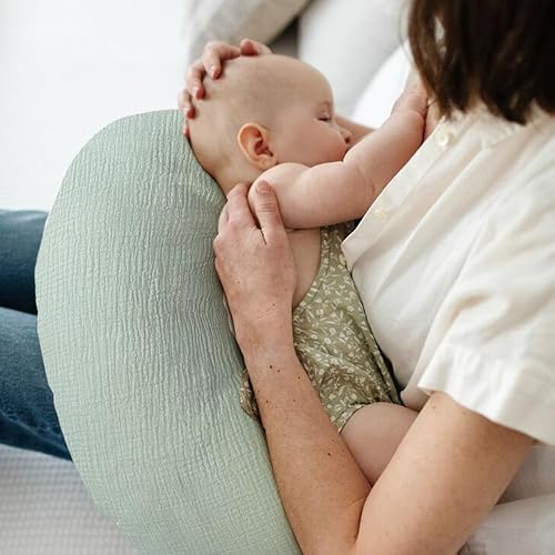 Miniatura 2 de Funda de almohada de lactancia, paquete de 2 fundas extraíbles de muselina de algodón para almohadas de lactancia, funda de almohada ultrasuave para