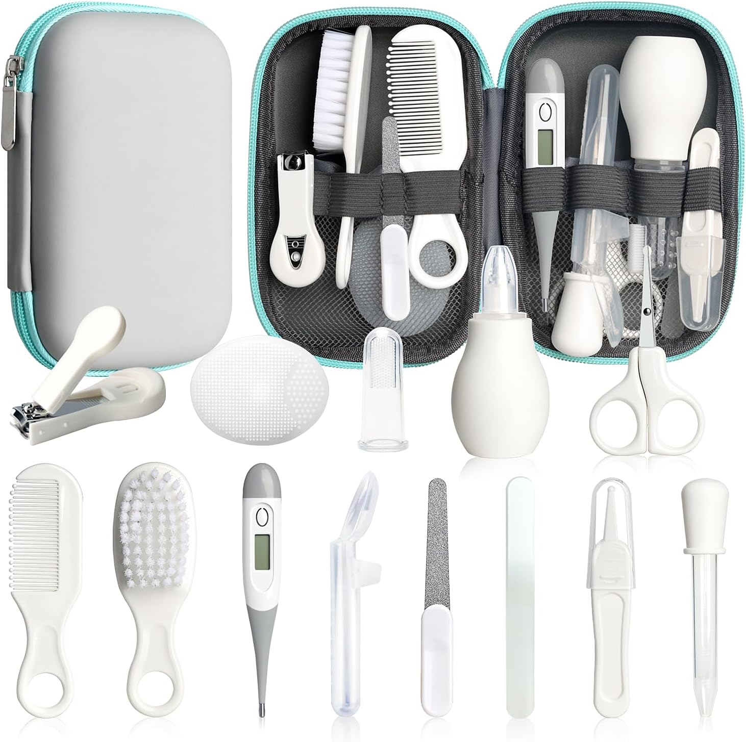 14-in-1 Baby Healthcare & Grooming Kit for Newborns (Grey/White) 14-in-1 Baby Healthcare & Grooming Kit for Newborns (Grey/White)