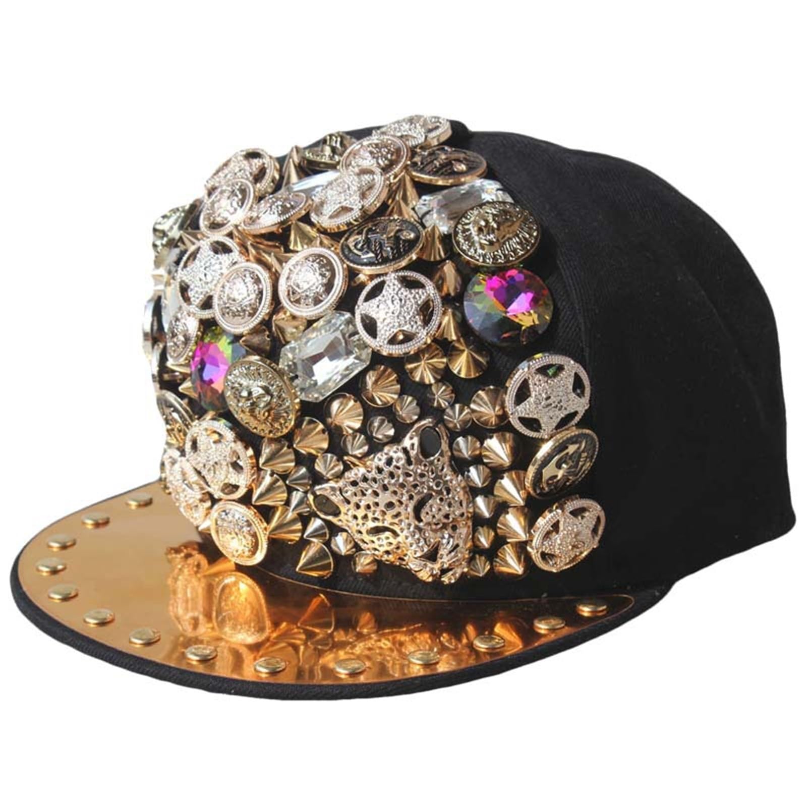 Gorra de Béisbol Gorra de béisbol Punk Hip Hop Street Dance Hat Flat Cap para Deportes de Golf