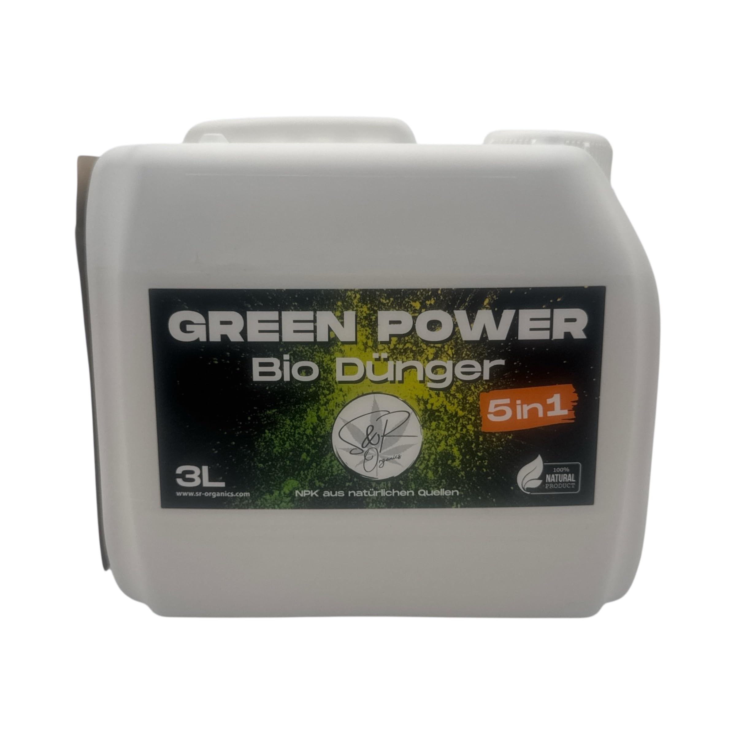 Starter-Set S&R Organics GreenPower 5in1 Bio Dünger 3L, NPK aus natürlichen Quellen, Vegan CalMag & Phosphor Boost, 3L