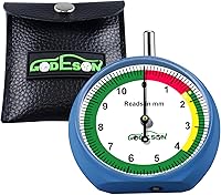 Vista 12 de GODESON Medidor de profundidad de banda de rodadura de neumáticos, calibre de profundidad de neumáticos tipo esfera en 32 grados, codificado por