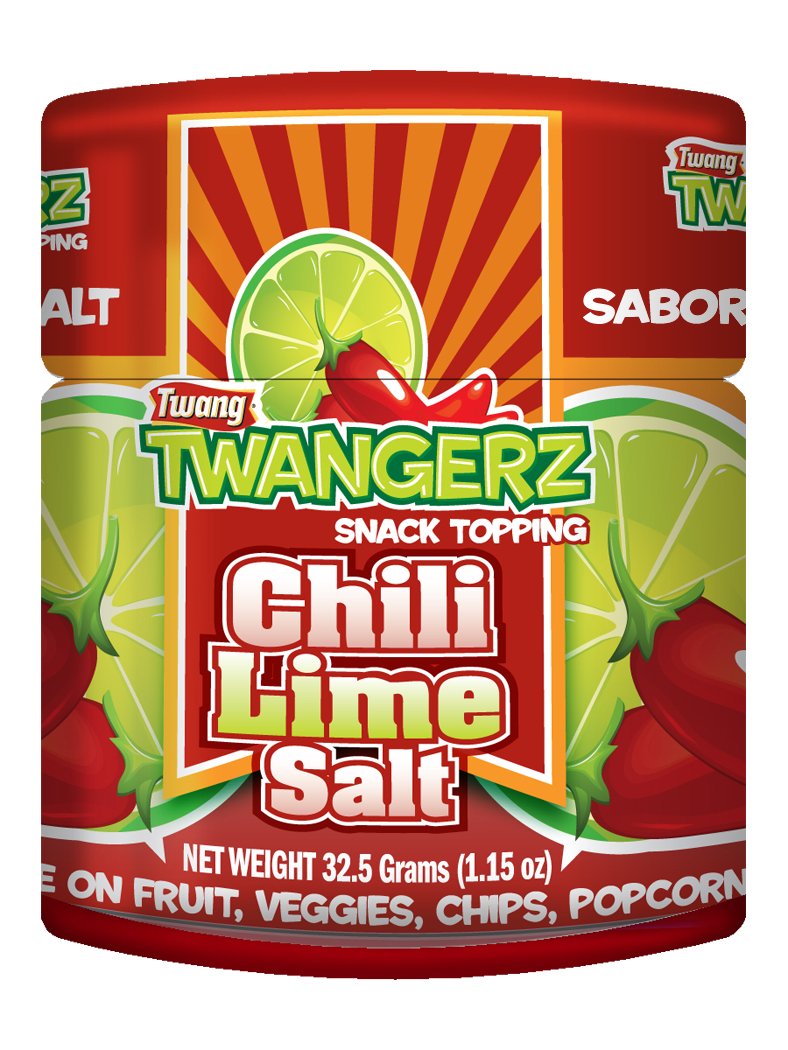 Twang Twangerz Flavored Salt Snack Topping Lime, Lemon Lime, Chili Lime & Dill