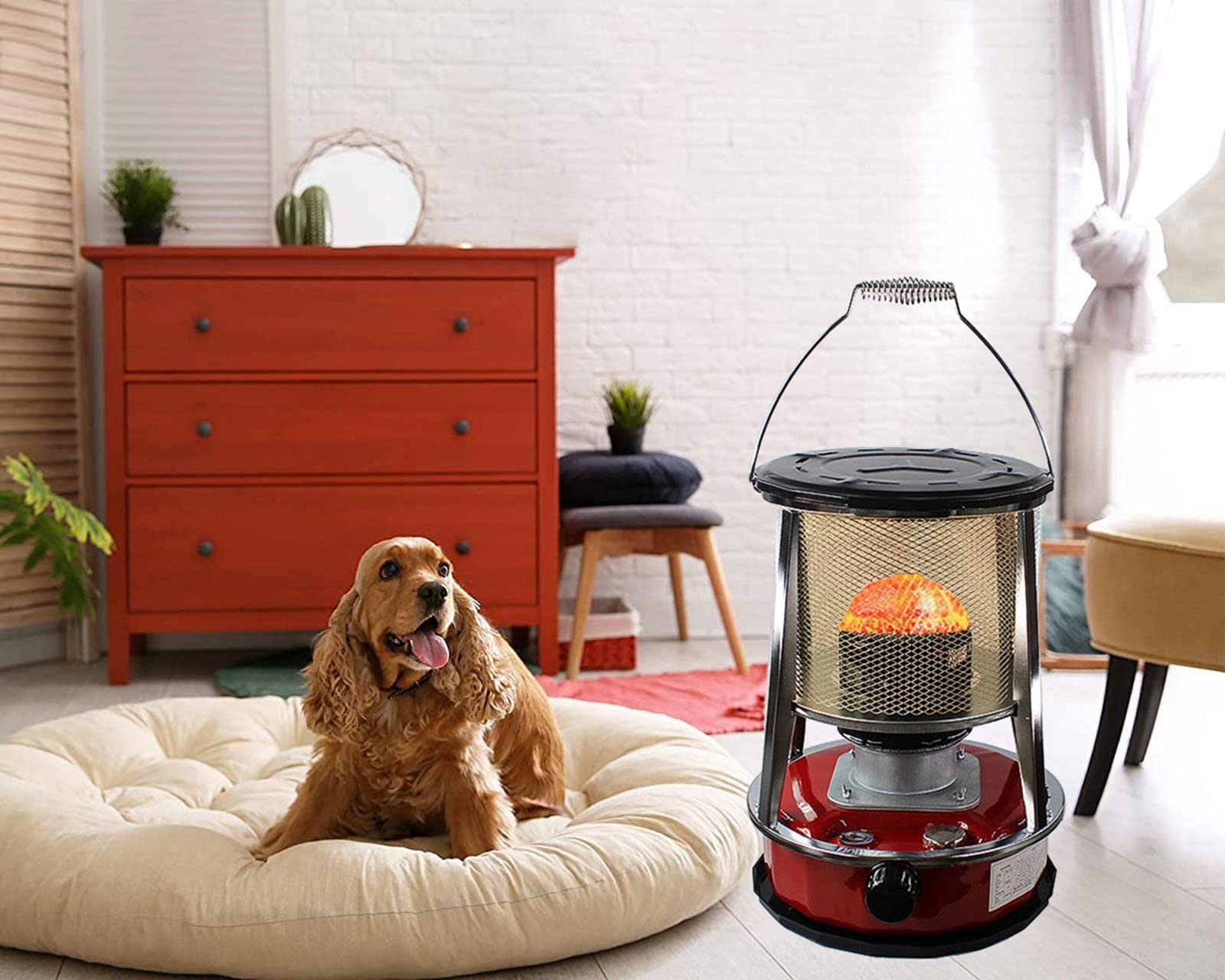 Amazon.com: Emergency Heater Kerosene Stove Heaters for Indoor Use,Portable  Kerosene Burner with 6 Replacement Wicks (Size : 4.6L- Red) : Home u0026 Kitchen