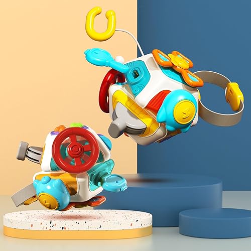 Miniatura 5 de Vilalatfan Montessori - Juguetes sensoriales para niños pequeños ocupados, tablero inquieto, cubo, actividades de viaje, juguetes educativos de