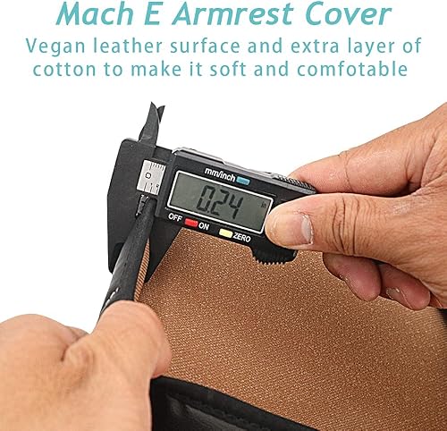 Miniatura 7 de BestEvMod Funda para reposabrazos de consola central compatible con Mustang Mach-E Mach e 2021 2022 2023, accesorios interiores, protector de cuero