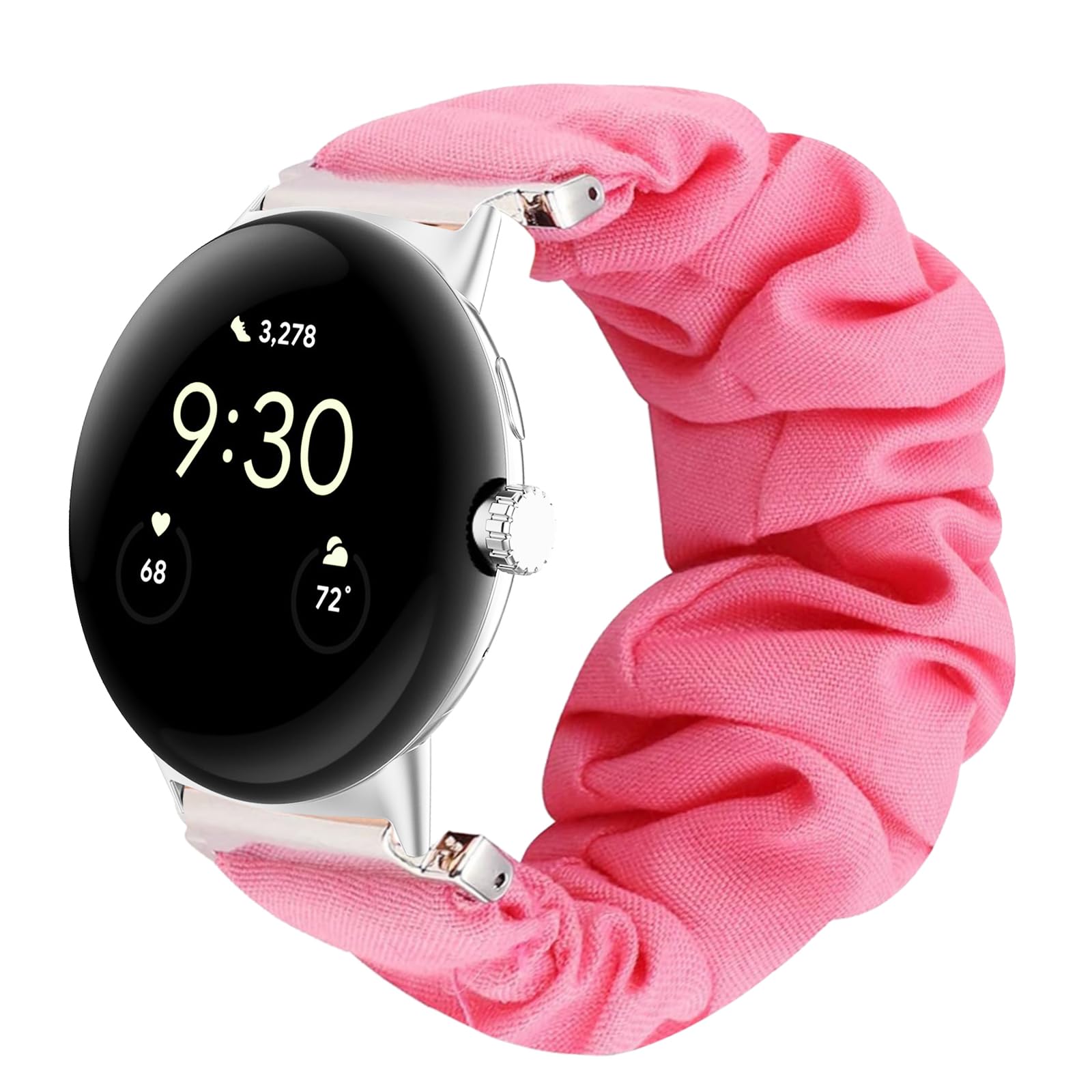 LYSANDRA Pixel Watch 3 41mm, 45mm, 3XL / Pixel Watch 2, 1 Watch Band, 22mm, 20mm Fabric Elastic Scrunchie Elastic Women Cute Replacement Straps