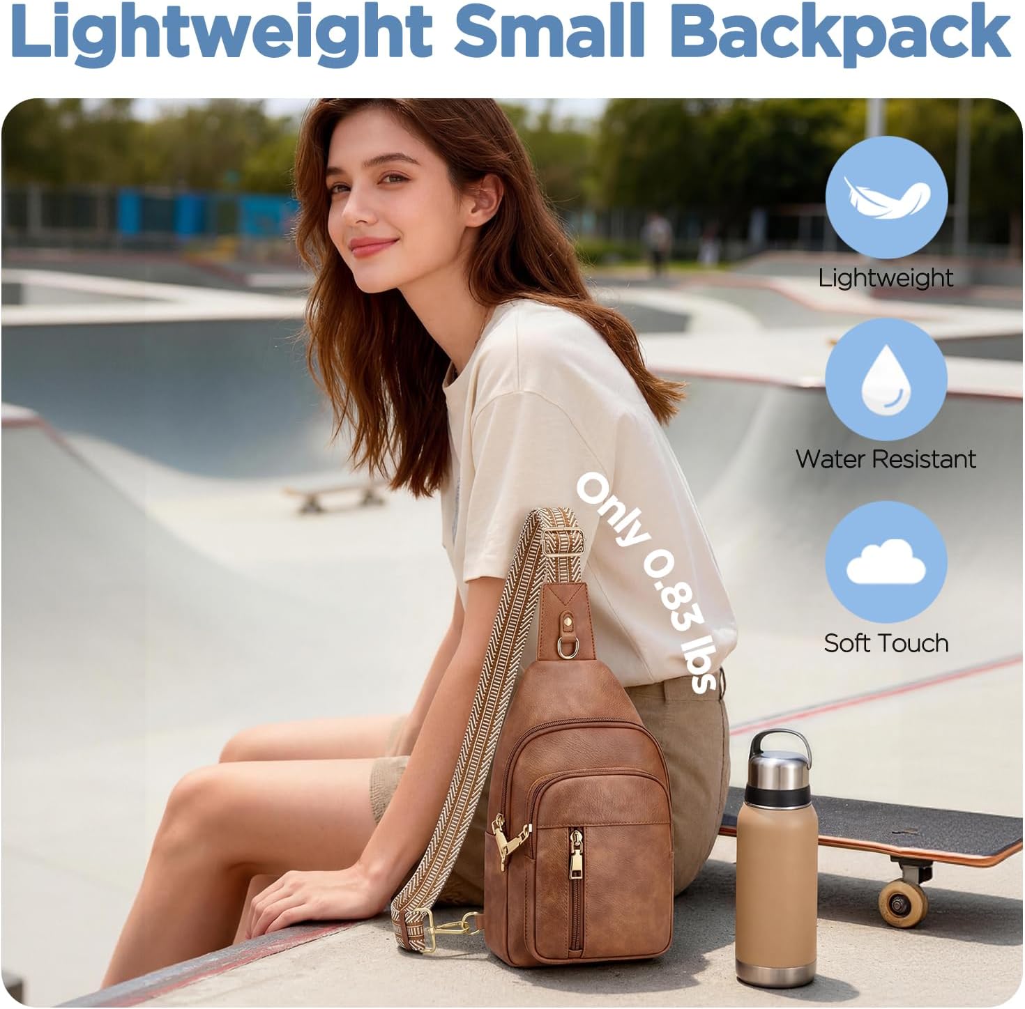Anti Theft Crossbody Bags for Women RFID Sling Bag, Vegan Leather Cross Body Travel Purse for Women Men