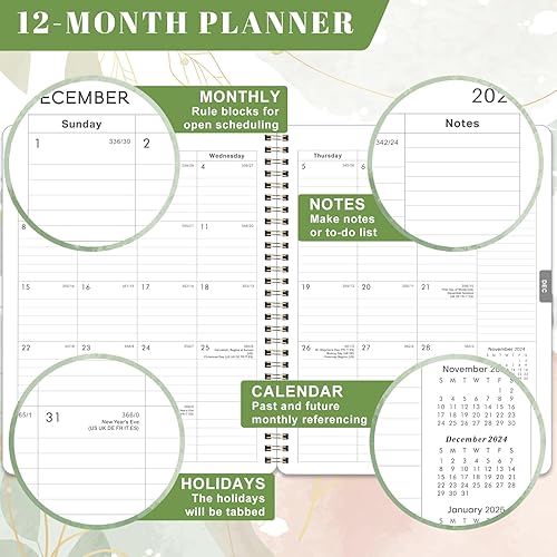 Miniatura 3 de Agenda 2024-2025, julio 2024 a junio 2025, agenda académica 2024-2025, 8 x 10 pulgadas, agenda semanal mensual 2024-2025, encuadernada en espiral,