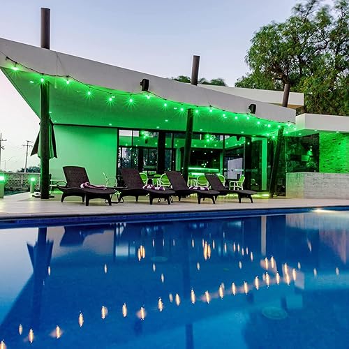 Miniatura 8 de PAR38 Bombillas de luz verde de inundación, luz de inundación LED verde de 15 W, equivalente a 100 W, bombillas verdes para exteriores con base E26