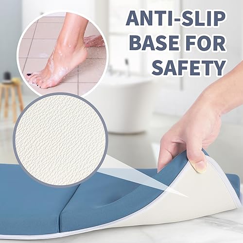 Miniatura 4 de URMYWO Juego de rodilleras y coderas de baño, almohadillas de baño de 1.5 pulgadas de grosor para bebé con organizador de juguetes, alfombrilla