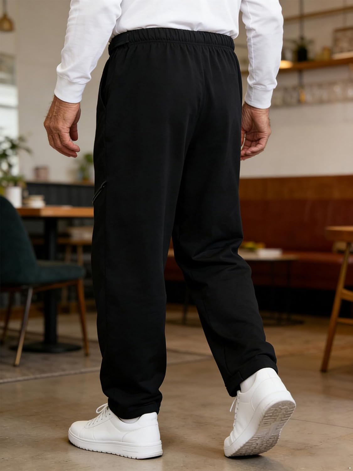 Hularka Men’s Side Zip Adaptive Tearaway Pants for Seniors Parkinson’s Clothing Side Zip Adaptive Long Pants