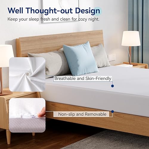 Miniatura 7 de Tienda Basics - Colchón de espuma viscoelástica, firmeza media, 8 pulgadas, tamaño matrimonial, blancogris