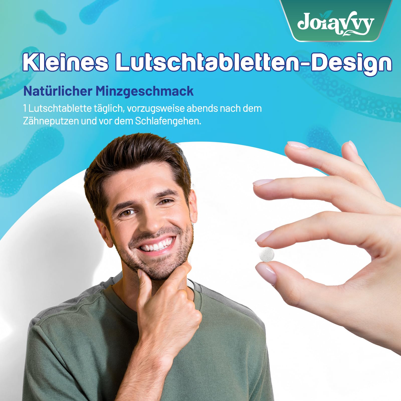 Joiavvy Orale Probioc 11 Milliarden KBE für die Mundflora, 7-in-1 Probioc Lutschtabletten, Schnell Löslich, Zuckerfrei, Natürlicher Minzgeschmack (60 Stück (4er Pack))