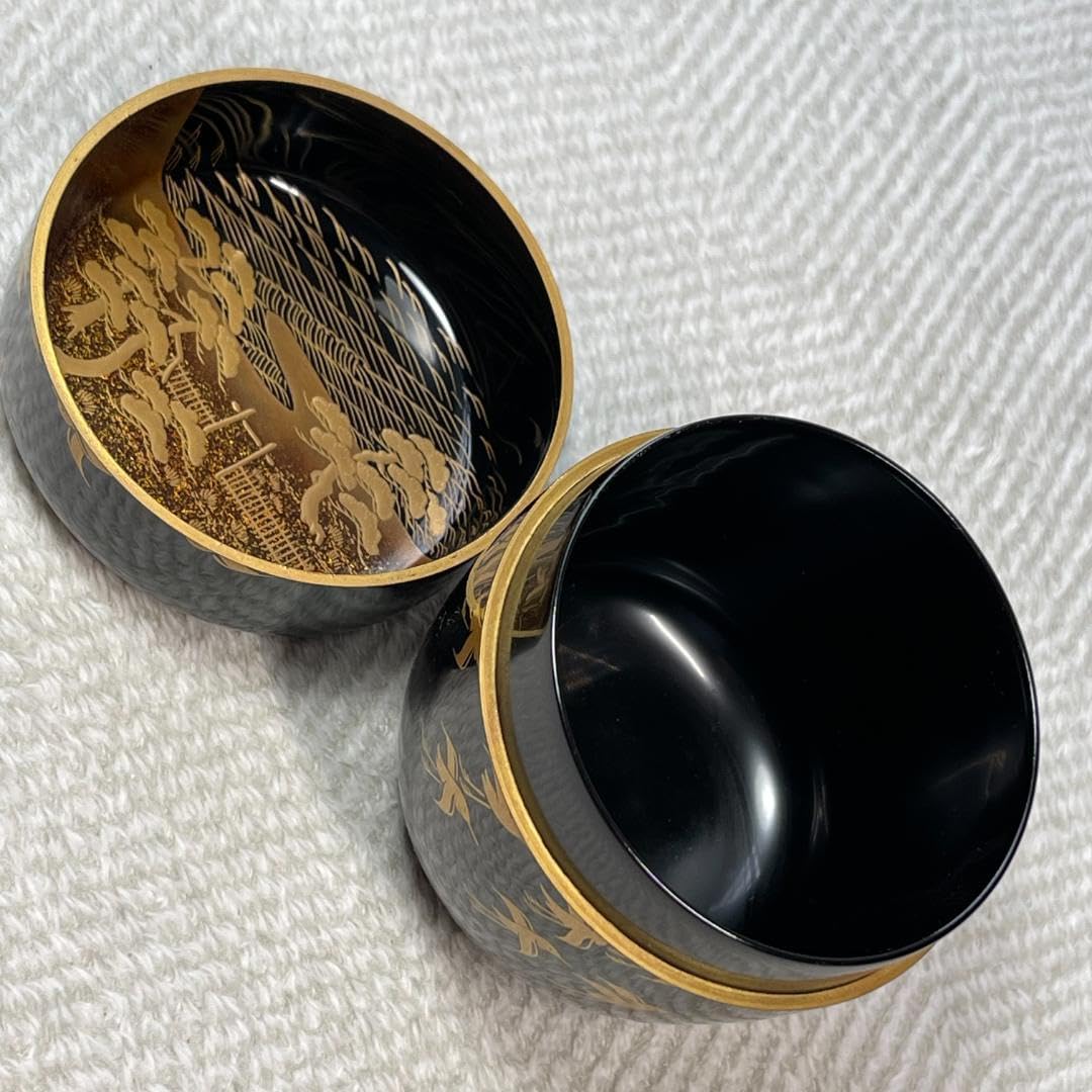 茶道具 須磨蒔絵内梨地大棗 【公式通販】