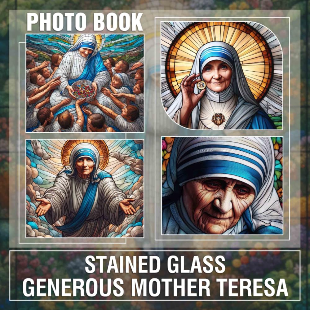 Stained Glass Generous Mother Teresa Photo Book: Inspirational Artwork Featuring Mother Teresa In Stunning Stained Glass Craftsmanship