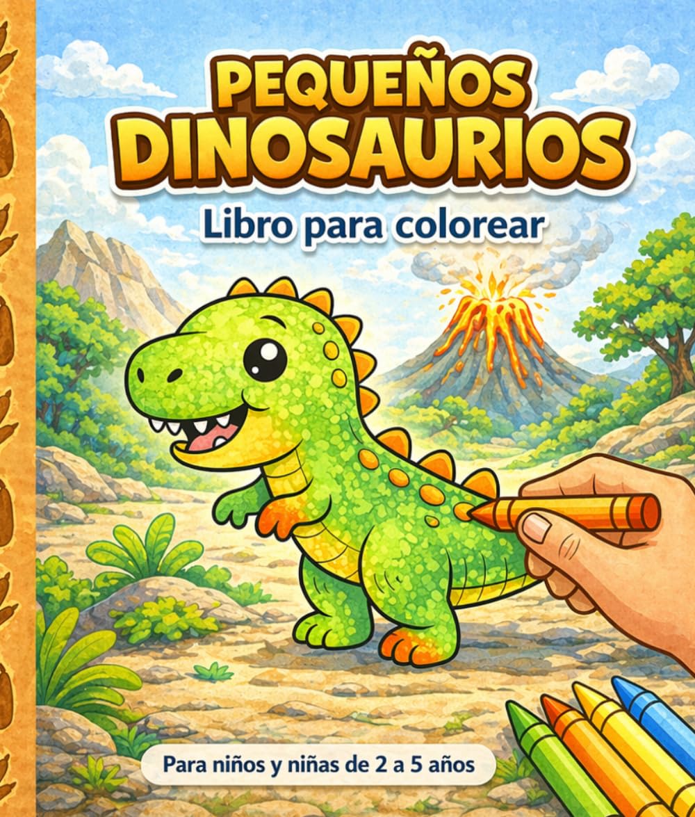 Pequeños Dinosaurios: Libro para Colorear