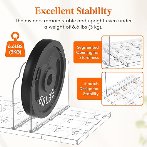 Miniatura 3 de Lifewit Organizador de bolso para armario, organizador de almacenamiento de bolsos transparentes, estante ajustable para organización de armario,