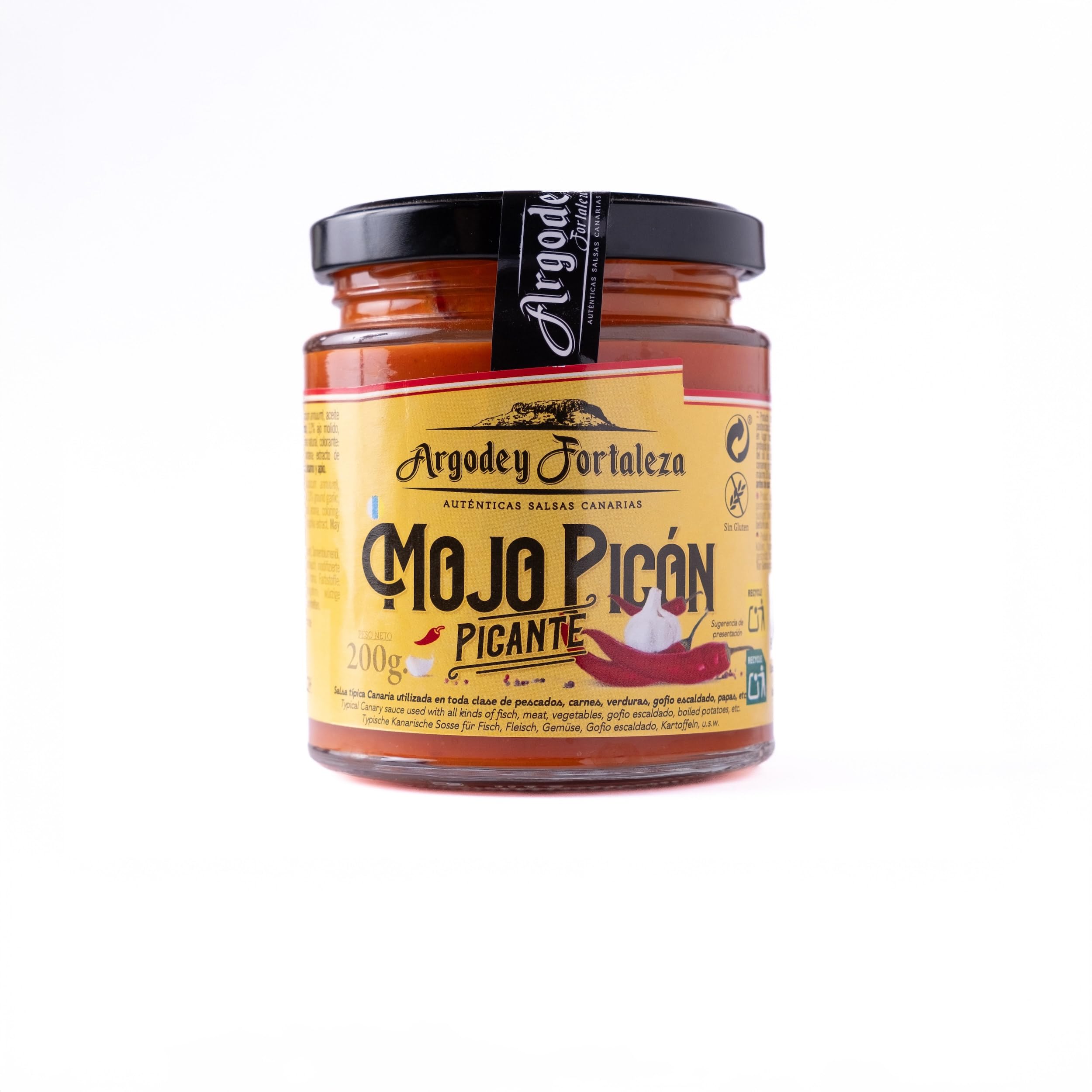 Argodey Fortaleza Mojo Picón Picante 200g - Autentica Salsa Canaria para Untar