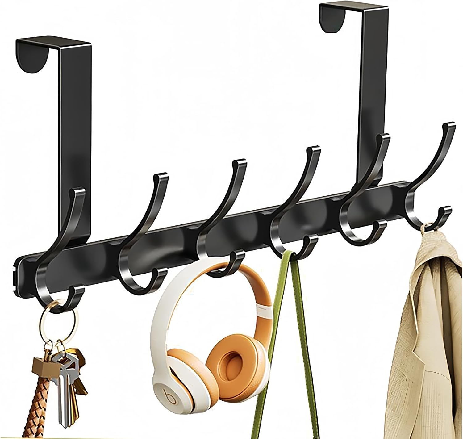 AMAHAY Over Door Hanger, Heavy Duty Over Door Hooks Stainless Steel Over Door Coat Hooks, Space