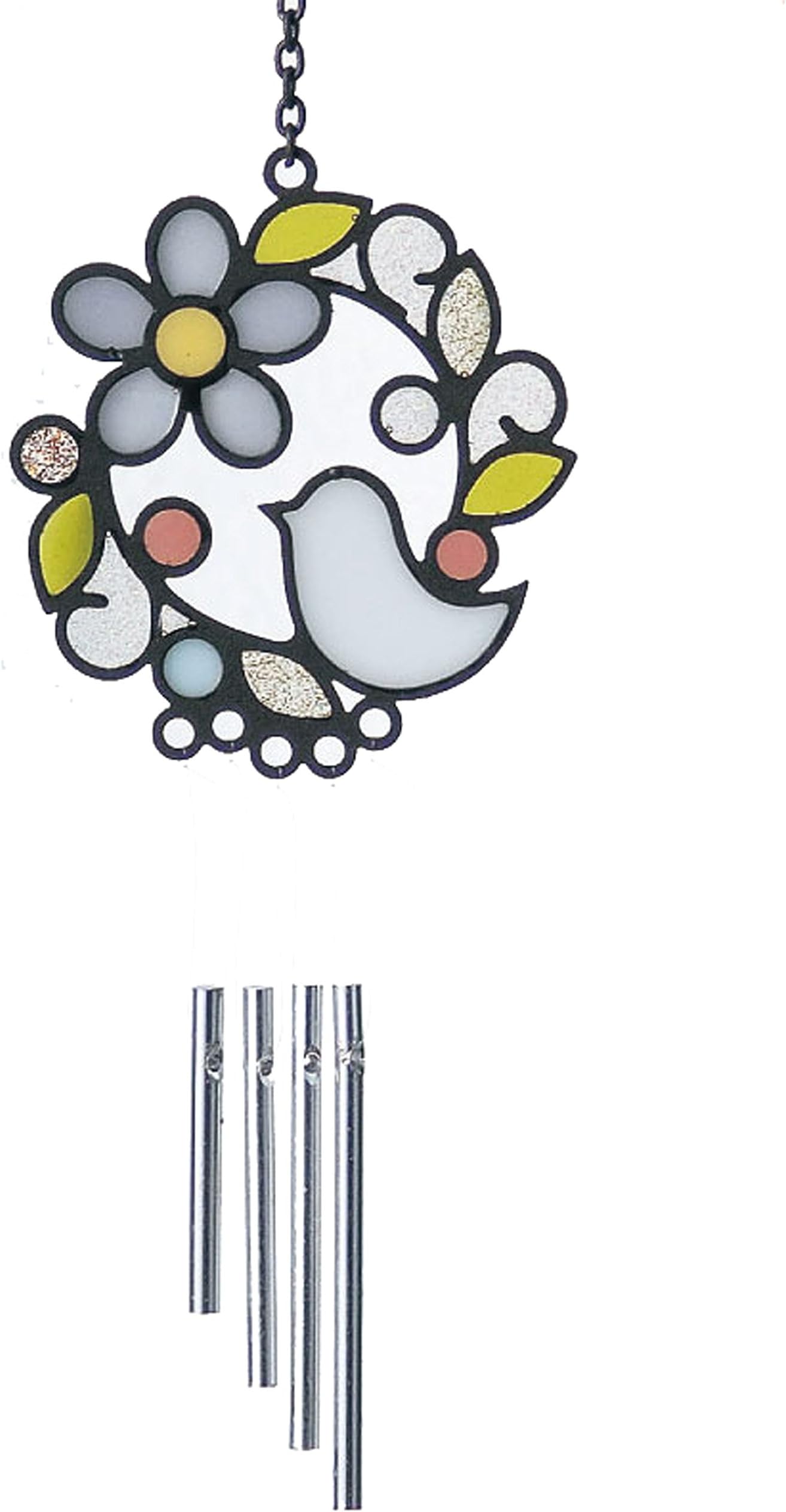 Stained glass wind cute Burietto window chime Bird lease 400551602