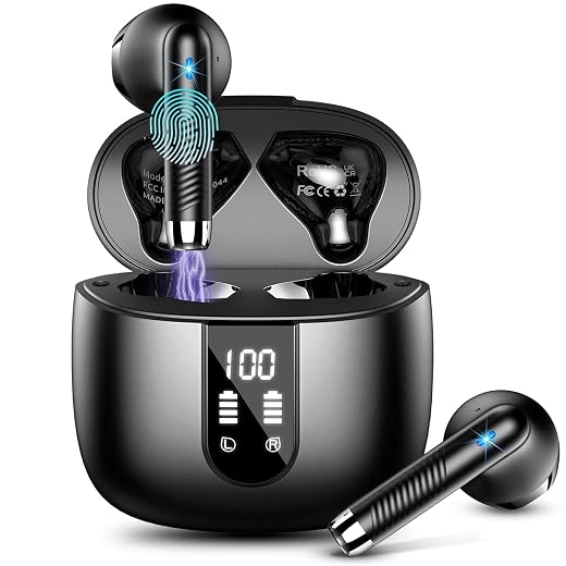 Drsaec Bluetooth Kopfhörer, In Ear Kopfhörer Kabellos Bluetooth 5.4 | Neue 4 Mic Kabellose Kopfhörer ENC Noise Cancelling Wireless Earbuds 48H Tiefer Bass, IP7 Wasserdicht Ohrhörer LED-Anzeige