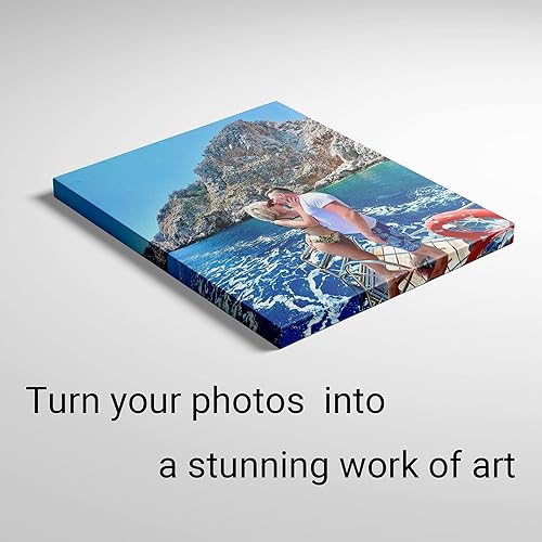 Miniatura 3 de Chexin Impresiones en lienzo personalizadas con tus fotos, marco, carteles, arte de pared para estética, sala de estar, boda, bebé, mascota, imagen