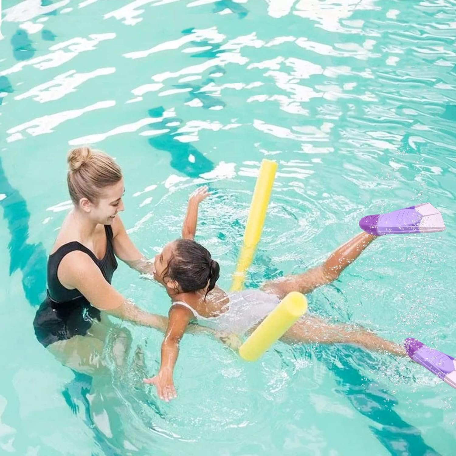 Kids Swim Fins,Comfortable Silicone Flippers for Swimming and Diving,Size Suitable Beginners Kids Girls Boys Adults
