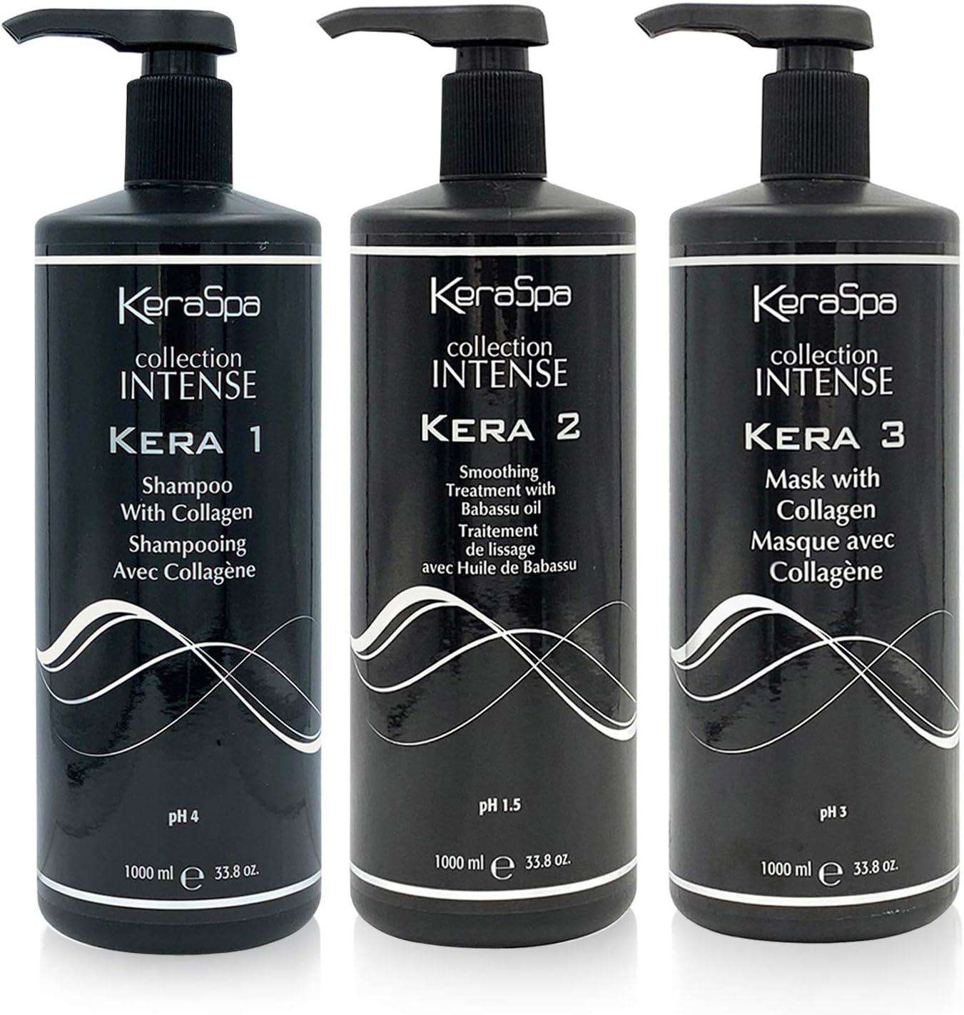 Brazil Hair Keratin Smoothing kit, Smoothing Keratin Treatment Professional Brazilian Straightening for hair Kera 1, Kera 2, Kera 3-1000ml