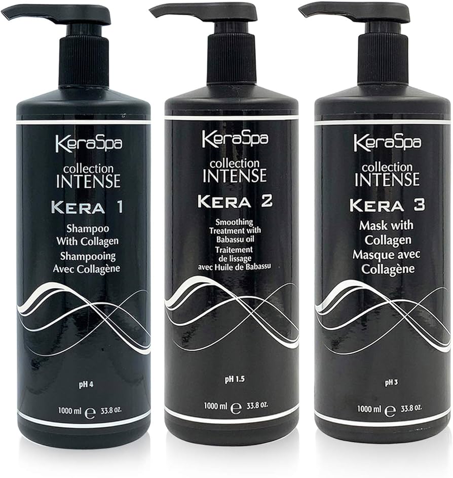 Keraspa Brazil Hair Keratin Smoothing kit, Kera 1, Kera 2, Kera 3