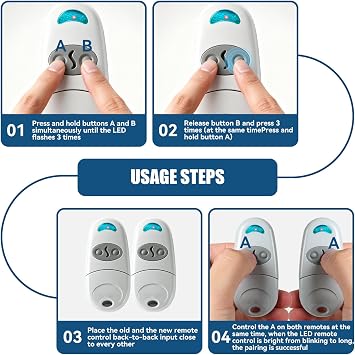 3PCS 433.92 MHz Remote Control Key Fobs for Came Compatible with Top 432EE, 432EV, 432NA, 432A, 432M, 432S, T432 Universal Wireless 2 Buttons Gate Remote Control Door & Gate Opener