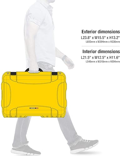 Miniatura 6 de Nanuk 938 Estuche rígido impermeable con organizador de tapa y divisor acolchado, color amarillo
