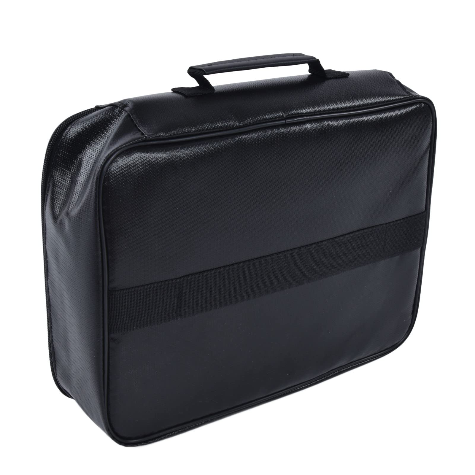 Sac à Documents Ignifuge, Pochette Portable pour fichiers, Organisateur sécurisé, boîte de Rangement de Grande capacité, étui avec Serrure (Noire)