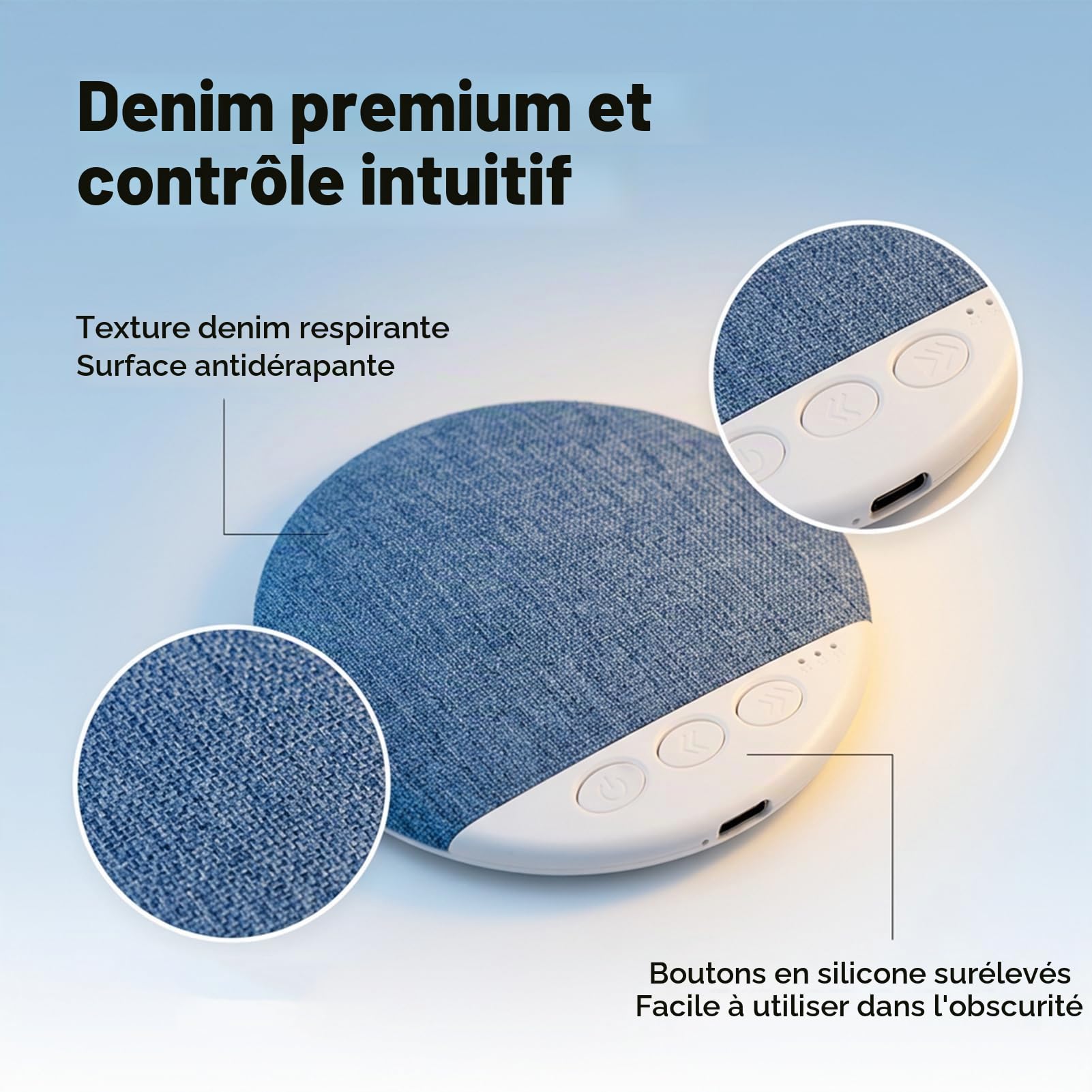 Haut Parleur Oreiller avec Bluetooth sous d'oreiller pour Dormir, Haut-Parleur Ultra Fin Portable, Sons Apaisants et Minuterie de Sommeil, pour Chambre, Hôtel, Camping