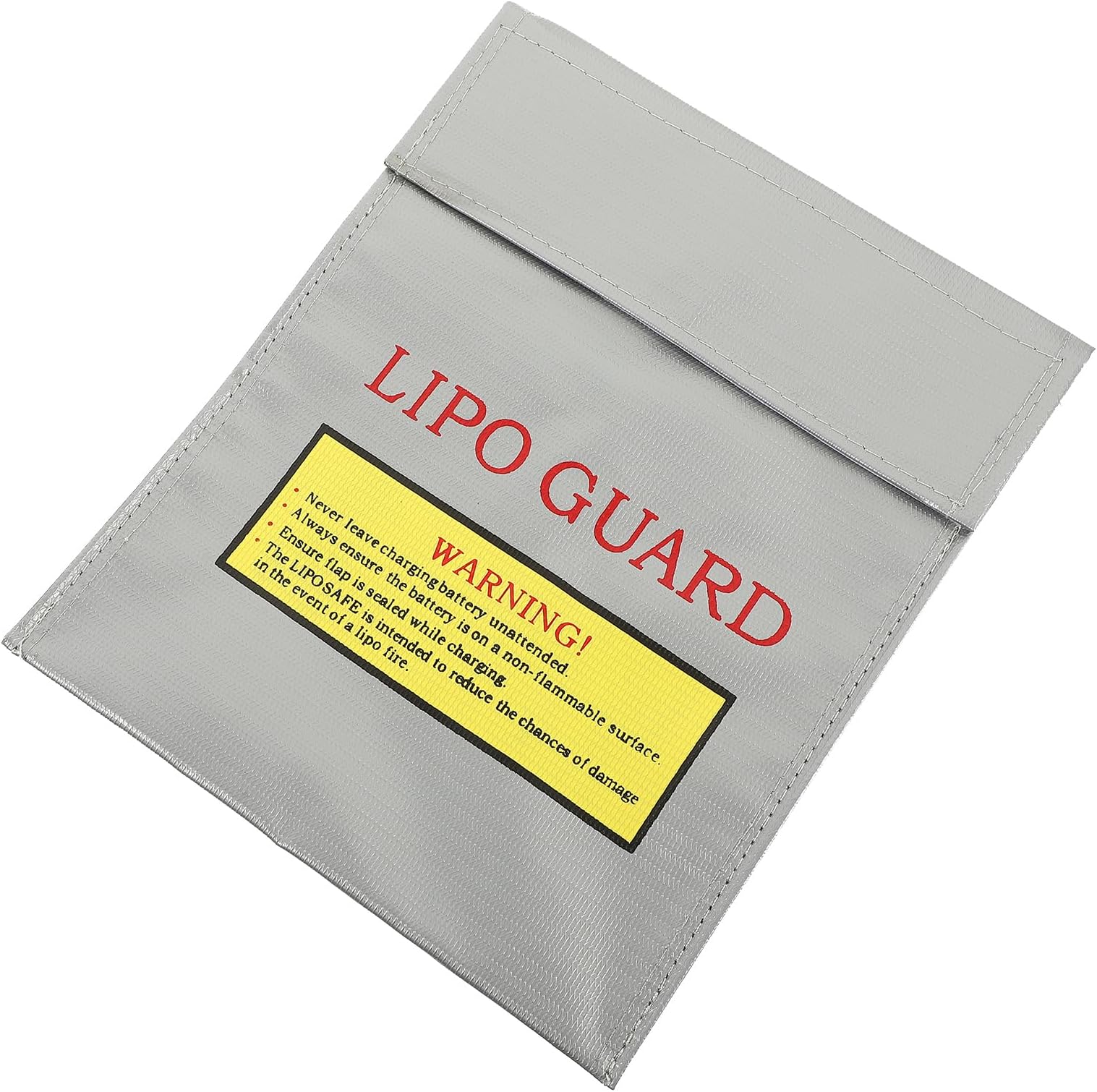 Rosenice Lipo Bag, 18x23cm Lipo Battery Safe Bag, Explosion Proof Fireproof Documents Bag Waterproof Safety Guard Pouch for RC Battery Protective Storage and Safe Charging (Silver)