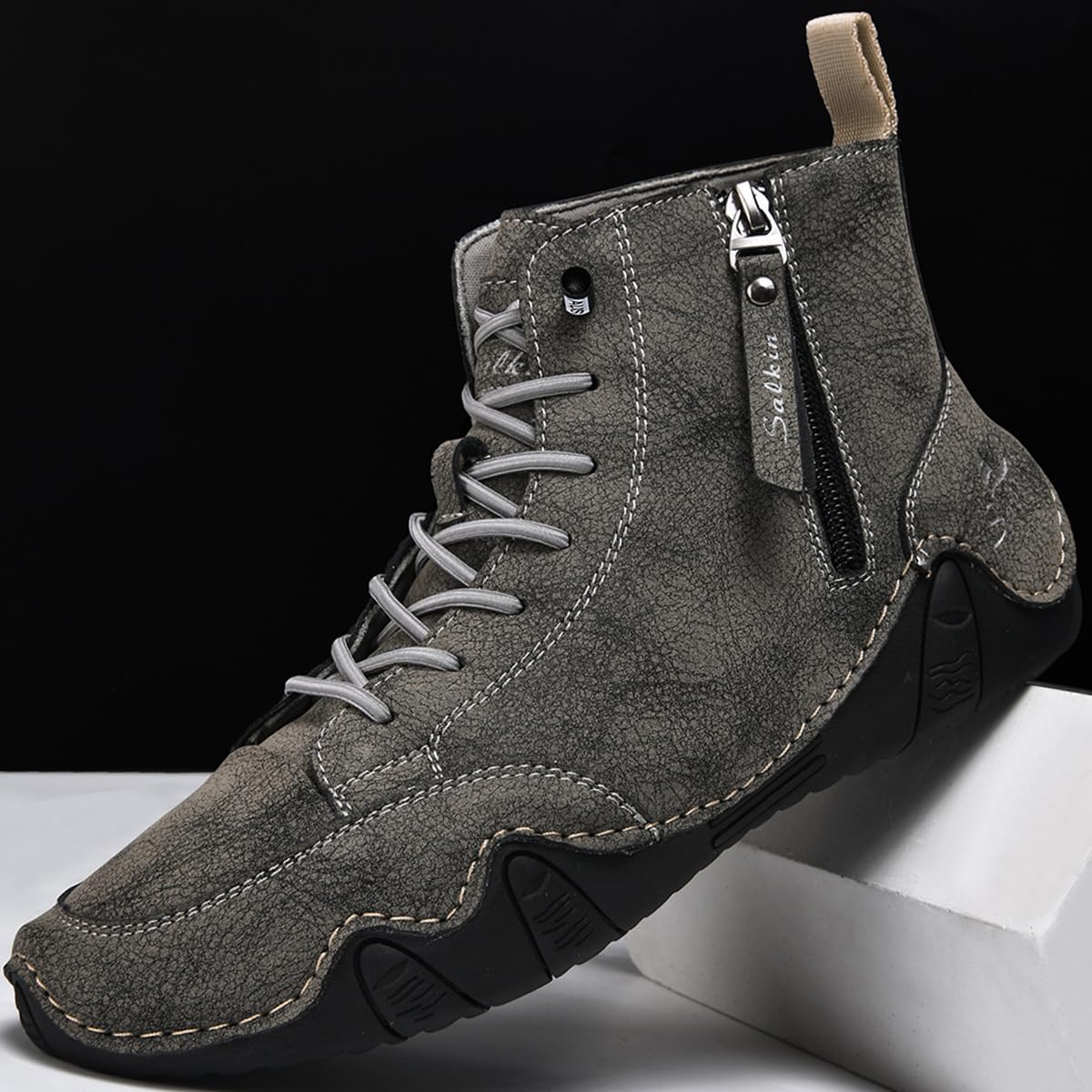 Chelsea Boots Mens Leather Shoes For Men High Top Sneakers Casual Handmade Work Men's Size Man Shoe