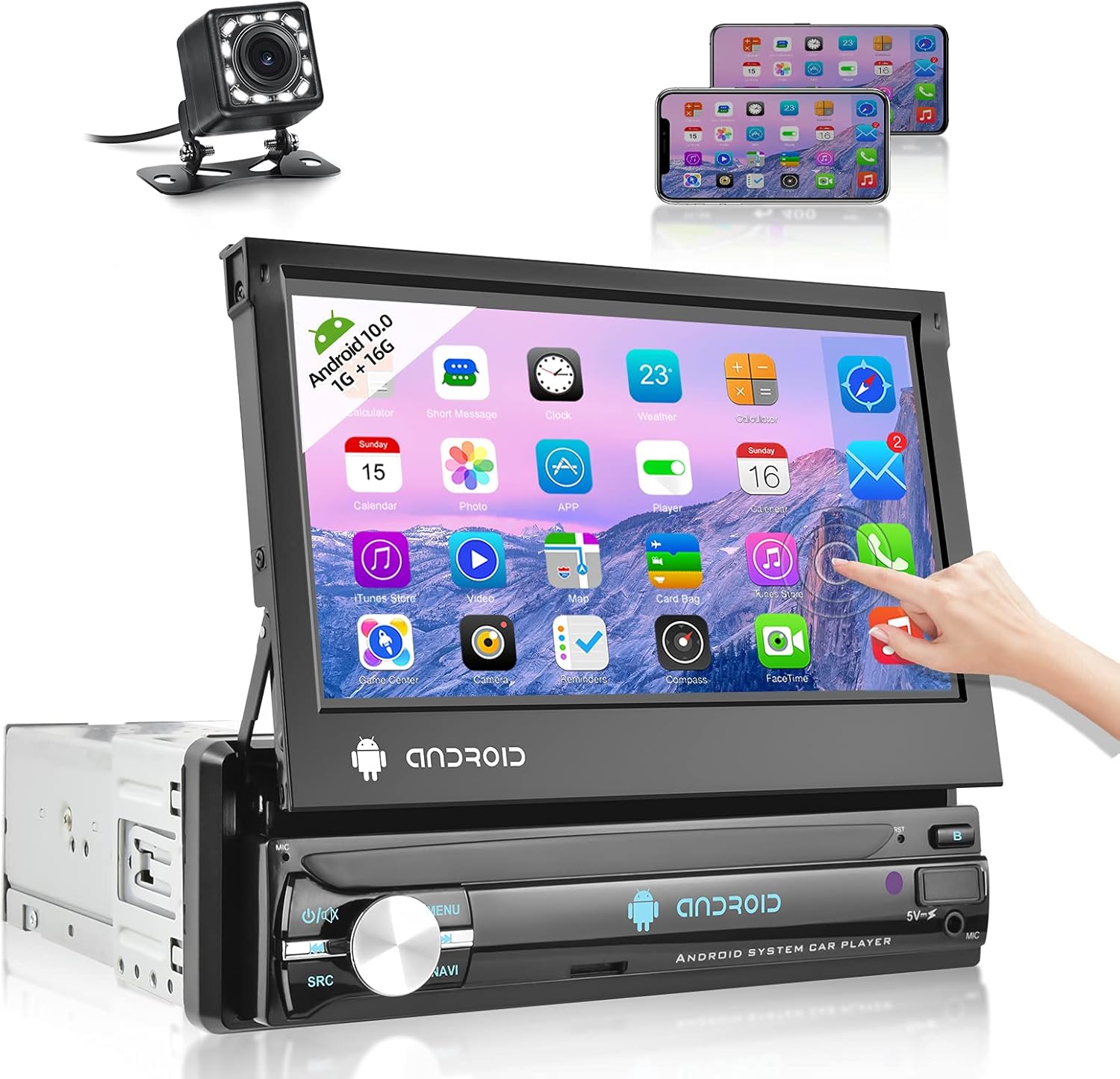 Single Din Touchscreen Car Stereo, EKAT Android Car Radio