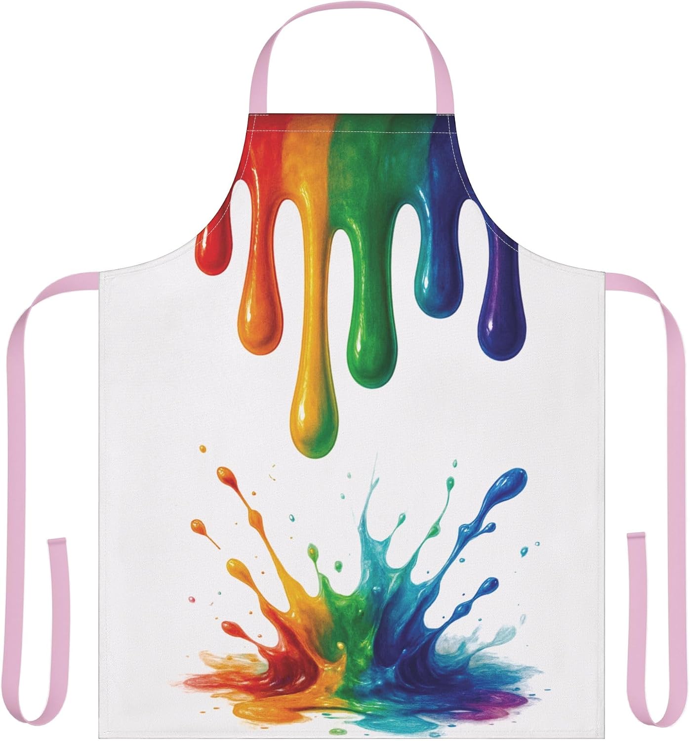 Colorful Paint Drip Apron, Color Splash Kitchen Apron